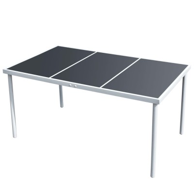 Garden table, black, steel,...