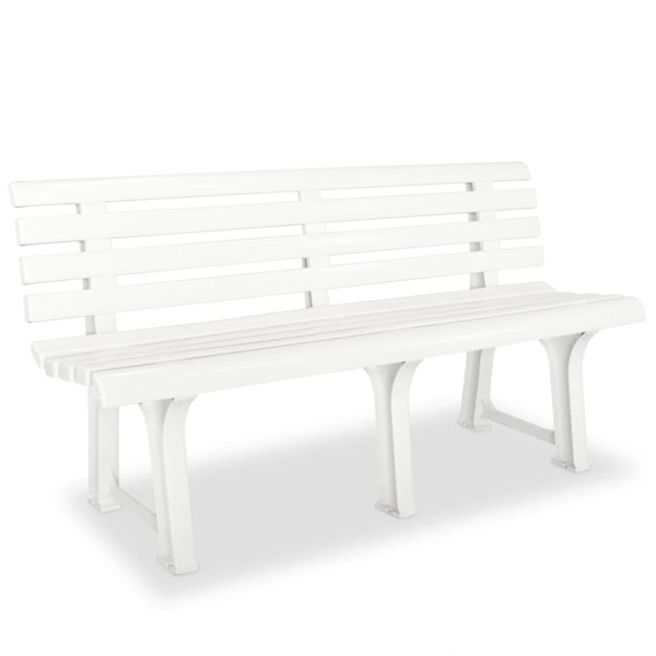 Garden bench, 145.5 cm, plastic, white