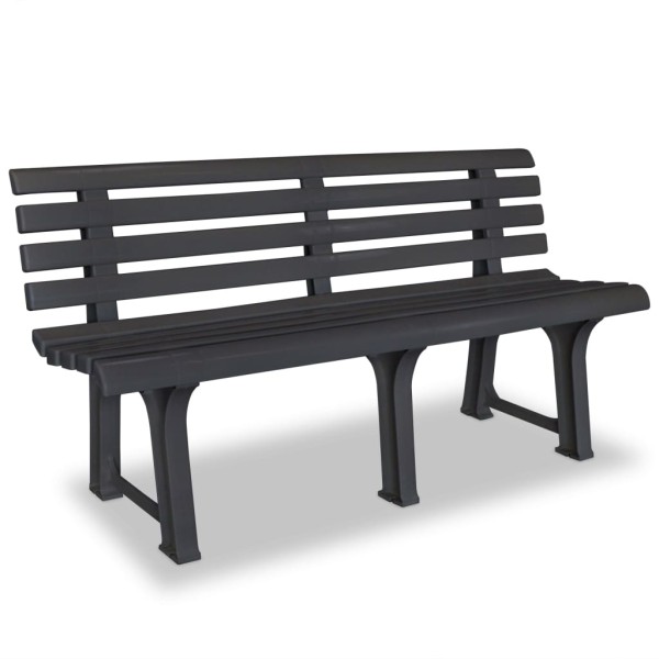 Garden bench, 145.5 cm, plastic, anthracite color