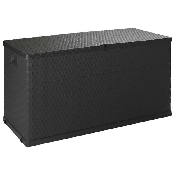Garden storage box, anthracite color, 120x56x63cm, PP rattan