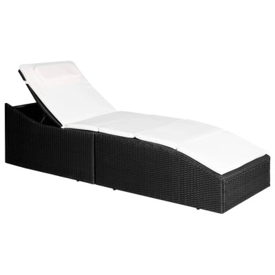 Sun lounger with mattress,...