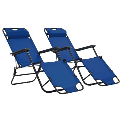 Folding sunbeds, 2 pcs.,...