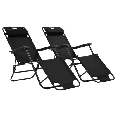 Folding sunbeds, 2 pcs.,...