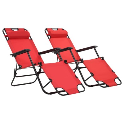 Folding sunbeds, 2 pcs.,...