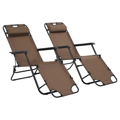 Folding sunbeds, 2 pcs.,...