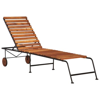 Sun lounger with steel...