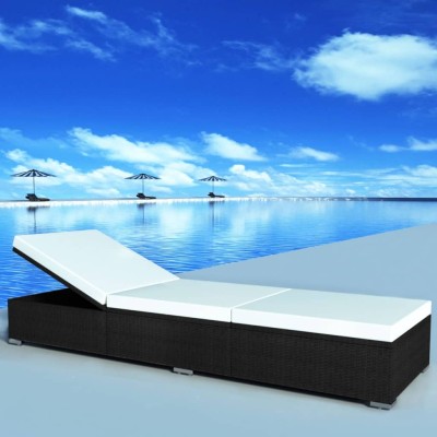 Sun lounger with mattress,...