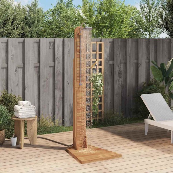 Garden shower, 70x75x204 cm, solid teak wood