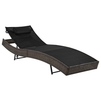 Sun lounger with cushions,...