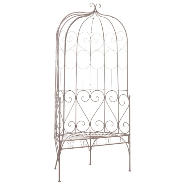 Garden bench, brown, 95 cm, iron, antique style