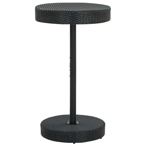 Garden table, black, 60.5x106cm, polyrattan