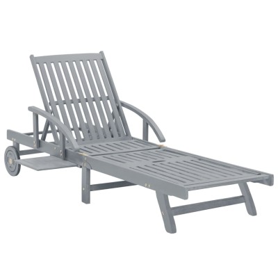 Garden sun lounger, gray,...