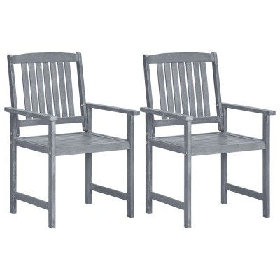 Garden chairs, 2 pcs., gray...