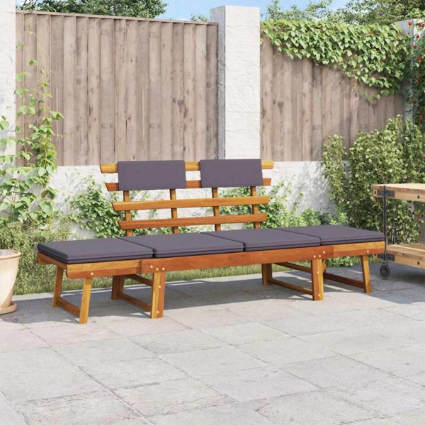 2-1 Garden sofa with pillows, 190 cm, solid acacia wood