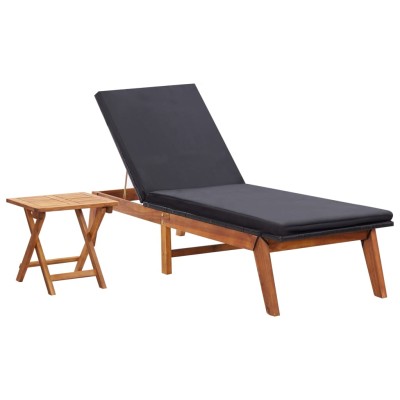 Sun lounger with table,...