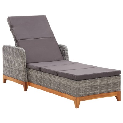 Sun lounger, gray,...