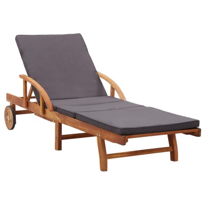 Sun lounger with mattress,...
