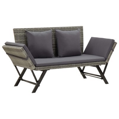 Garden bench with cushions,...