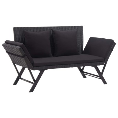 Garden bench with cushions,...