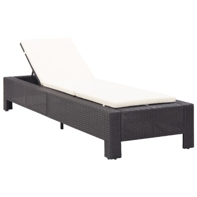 Sun lounger with mattress,...
