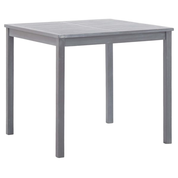 Garden table, gray, 80x80x74cm, solid acacia wood