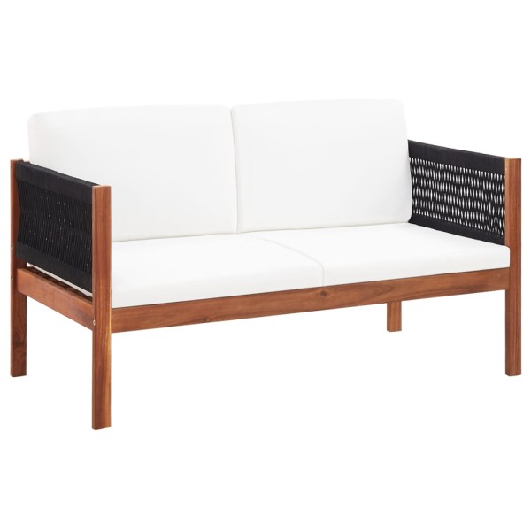 Double garden sofa, solid acacia wood