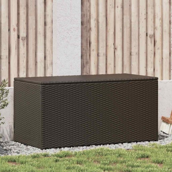 Garden storage box, brown, 100x50x50cm, polyrattan