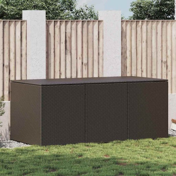 Garden storage box, brown, 180x90x70cm, polyrattan