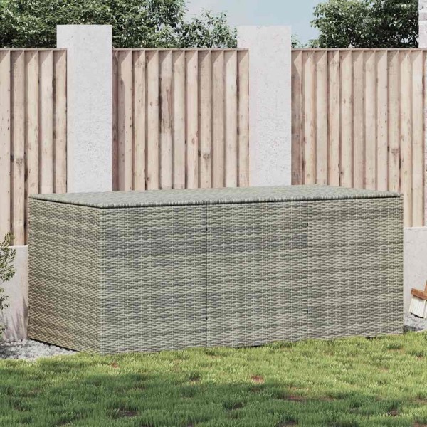 Garden storage box, gray, 180x90x70cm, polyrattan