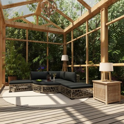 Garden set with cushions, 6...