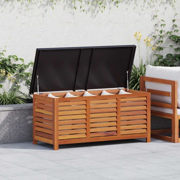 Garden storage box, 117x50x55cm, solid eucalyptus wood