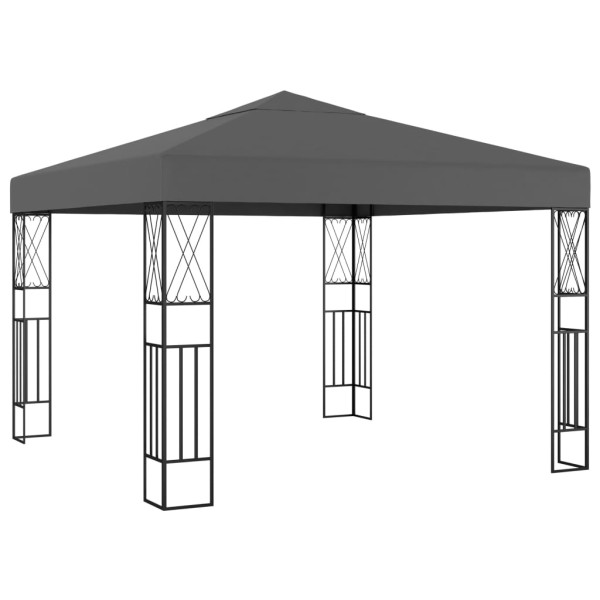 Gazebo, anthracite color, 3x3m fabric