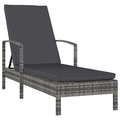 Sun lounger with armrests,...