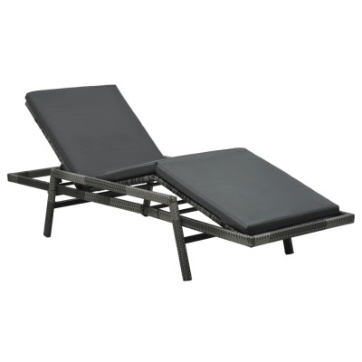 Sun lounger with mattress,...