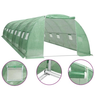Greenhouse, 8x4x2m, 32m²