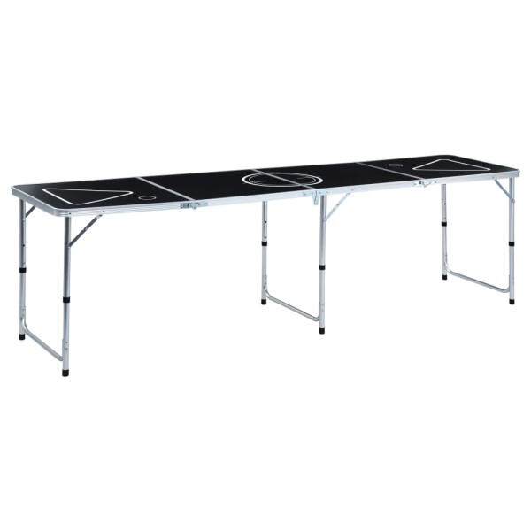 Beer Pong game table, black, 240 cm, foldable