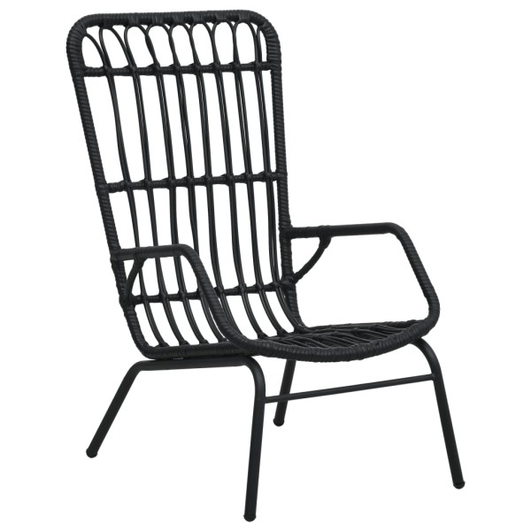 Garden chair, black, polyrattan