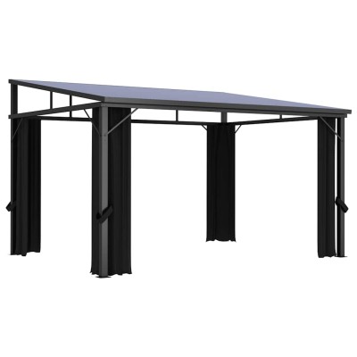 Gazebo with curtains,...