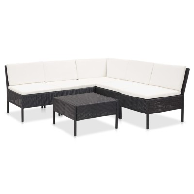 Lounge set with pillows, 6...