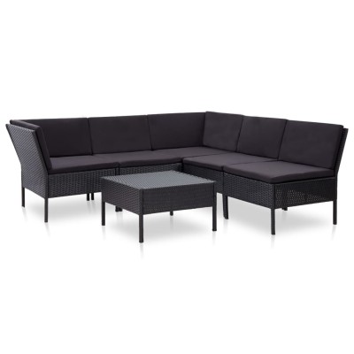 Lounge set with pillows, 6...