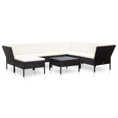 Lounge set with cushions, 8...