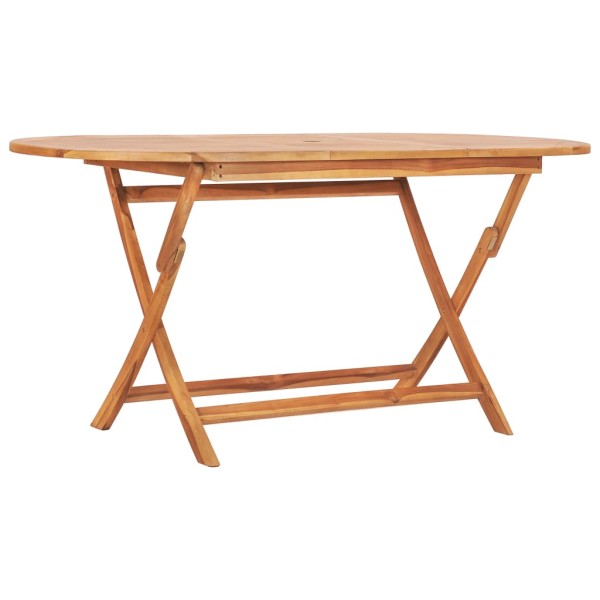 Folding garden table, 160x80x75cm, solid teak