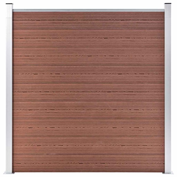 Garden fence, brown, 180x186cm, WPC