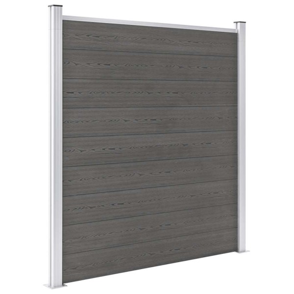 Garden fence, gray, 180x186cm, WPC