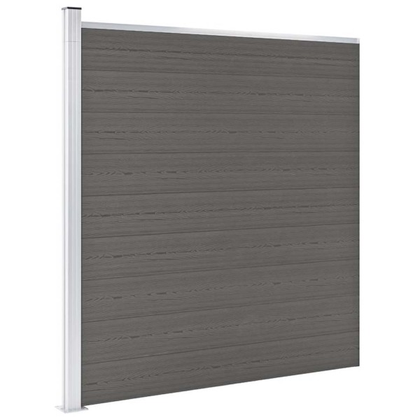 Garden fence, gray, 175x186 cm, WPC