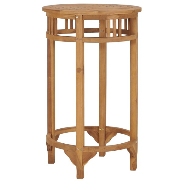 Bar table, 60 cm in diameter, solid teak wood
