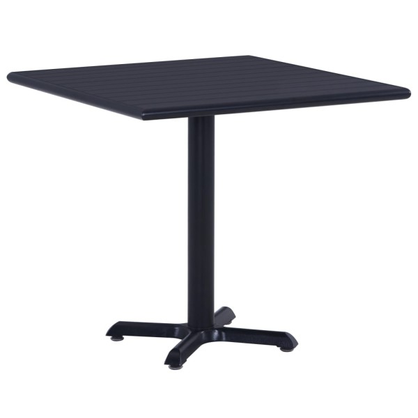 Garden table, black, 80x80x75cm