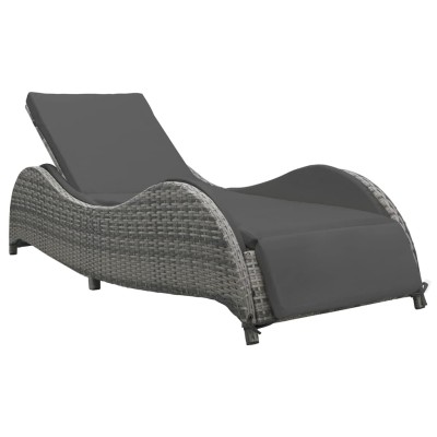 Sun lounger with mattress,...