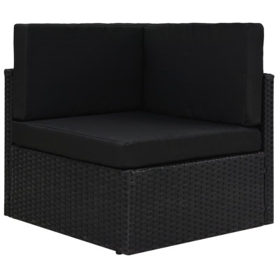 Modular corner sofa, black,...