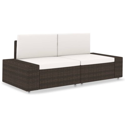Modular double sofa, brown...